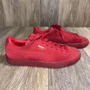 Puma Suede Classic Mono Gold Red 381470-01 Jr Kids Youth Size 5.5C Sneaker Shoes